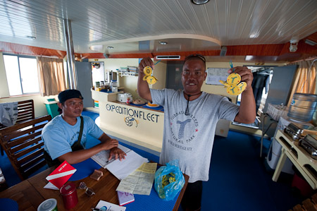 Seconds strictly counts passengers onboard each visiting dive boat