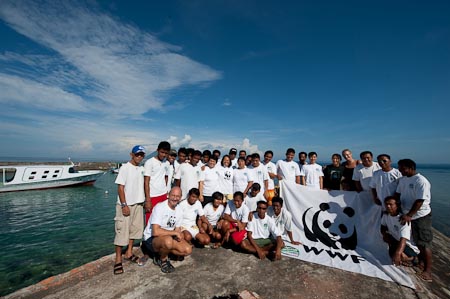 Simone's Thalassa staff and dive crew with the Freund Factory