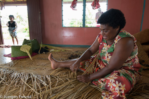 Valuable Fijian mats are made in Navakasobu village.